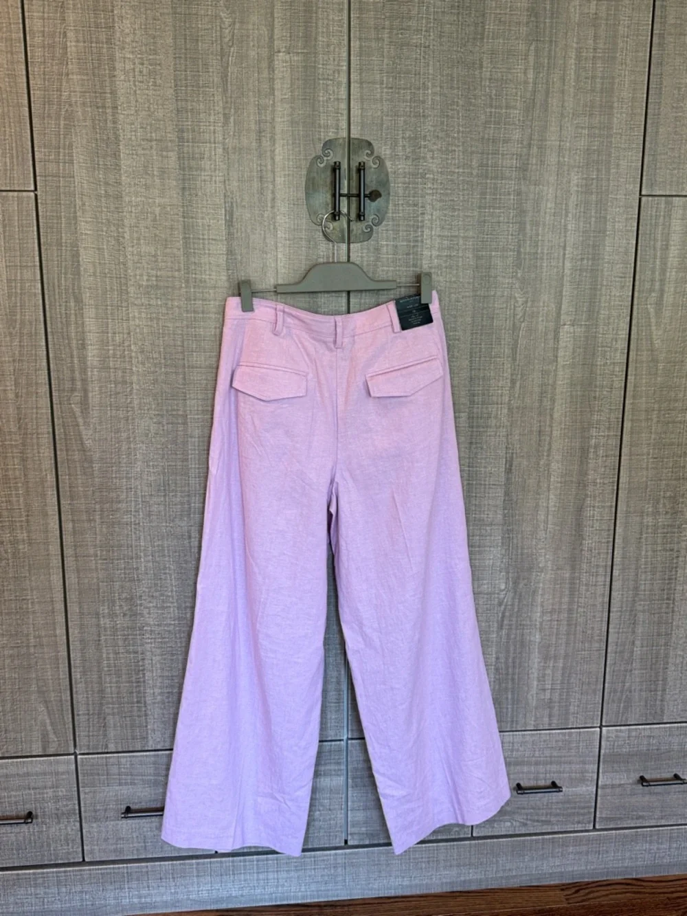 Banana Republic Linen Blend Wide Leg Pleated Trousers